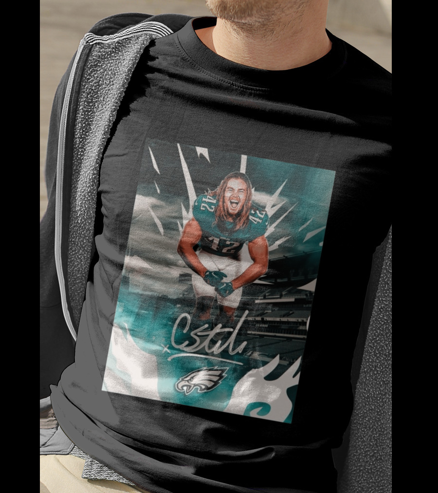Philadelphia Eagles Carson Steele CStel X 42 Football Stadium Energy T-Shirt