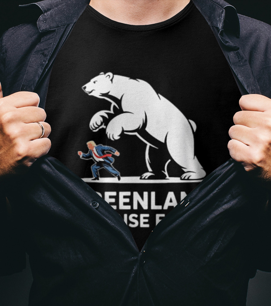 Greenland Defense Force Polar Bear Political Humor T-Shirt