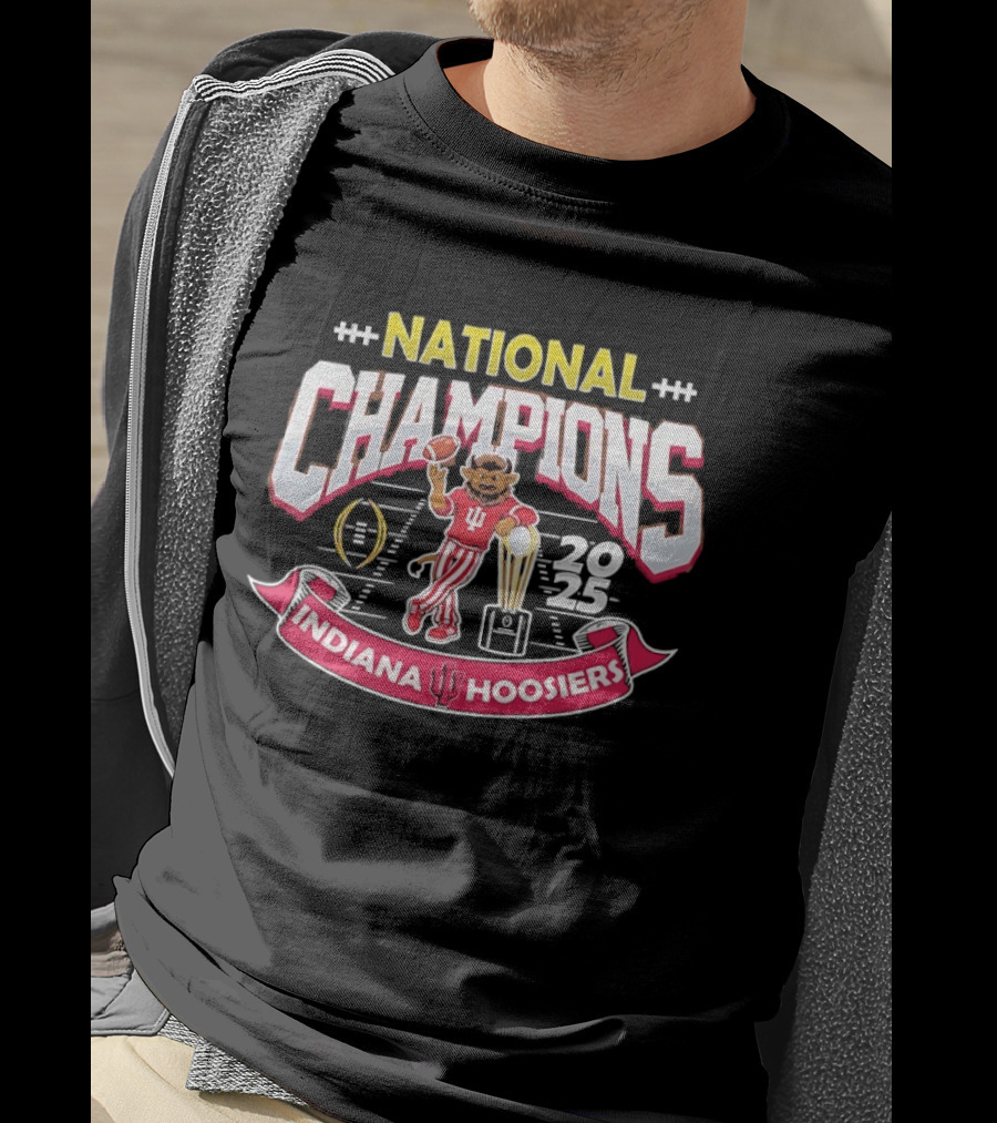 Indiana Hoosiers National Champions 2026 Football Trophy Celebration T-Shirt