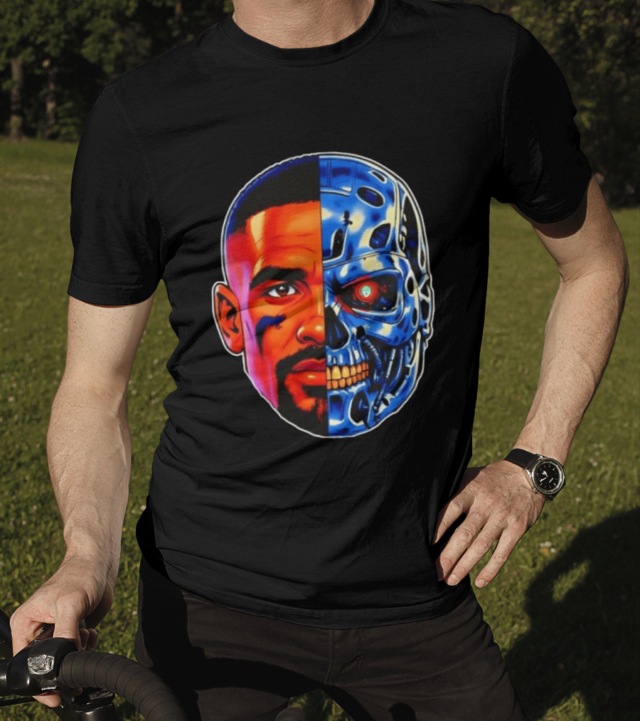 Jalen Hurts The Terminator Half Face Robo Fusion T-Shirt