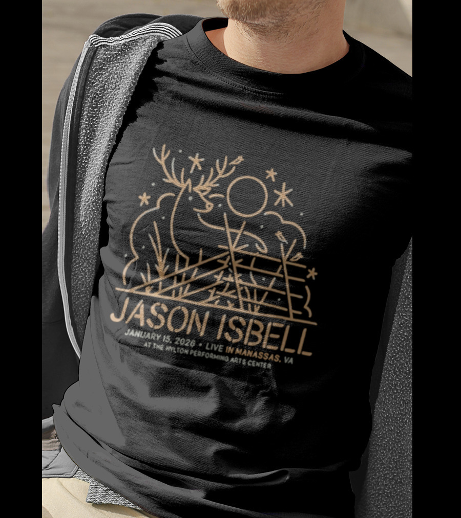 Jason Isbell Live January 15 2026 Manassas Virginia Hylton Performing Arts Center T-Shirt