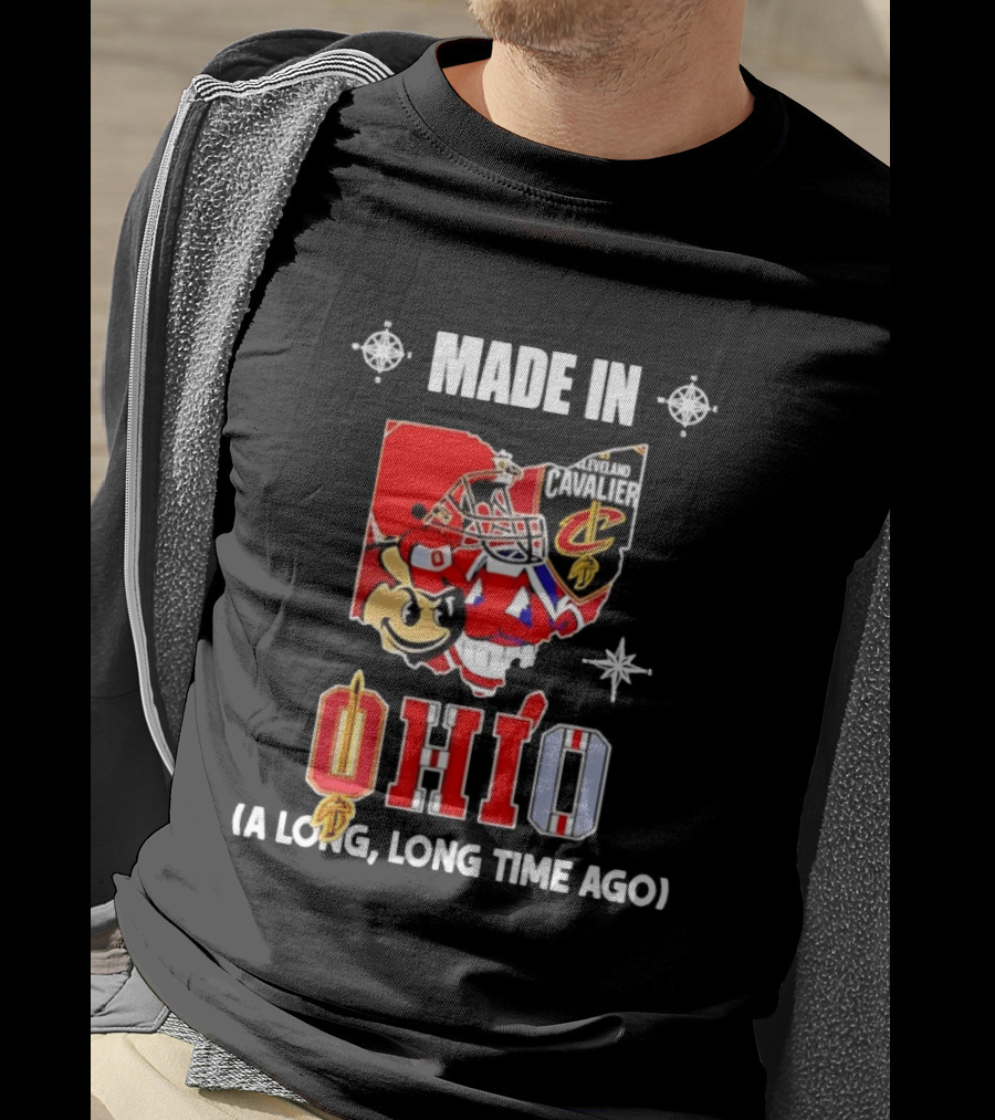 Ohio State Buckeyes Cleveland Cavaliers Made In Ohio A Long Long Time Ago T-Shirt