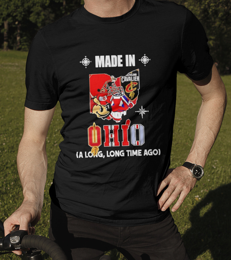 Ohio State Buckeyes Cleveland Cavaliers Made In Ohio A Long Long Time Ago T-Shirt