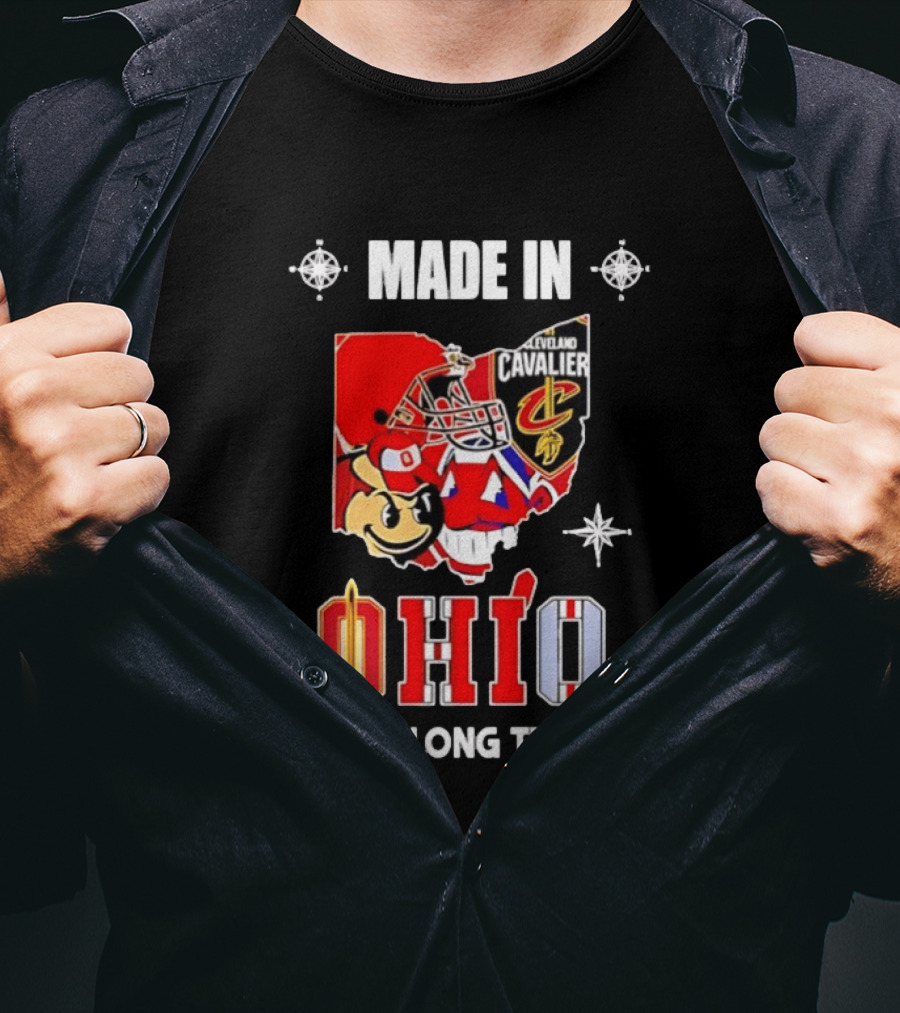 Ohio State Buckeyes Cleveland Cavaliers Made In Ohio A Long Long Time Ago T-Shirt