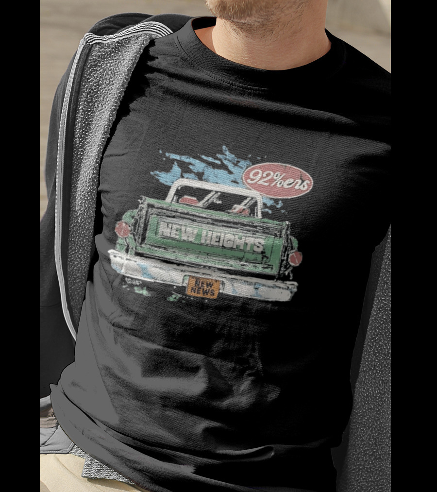 New Heights 92 Percenters Truck Vintage Style New News T-Shirt