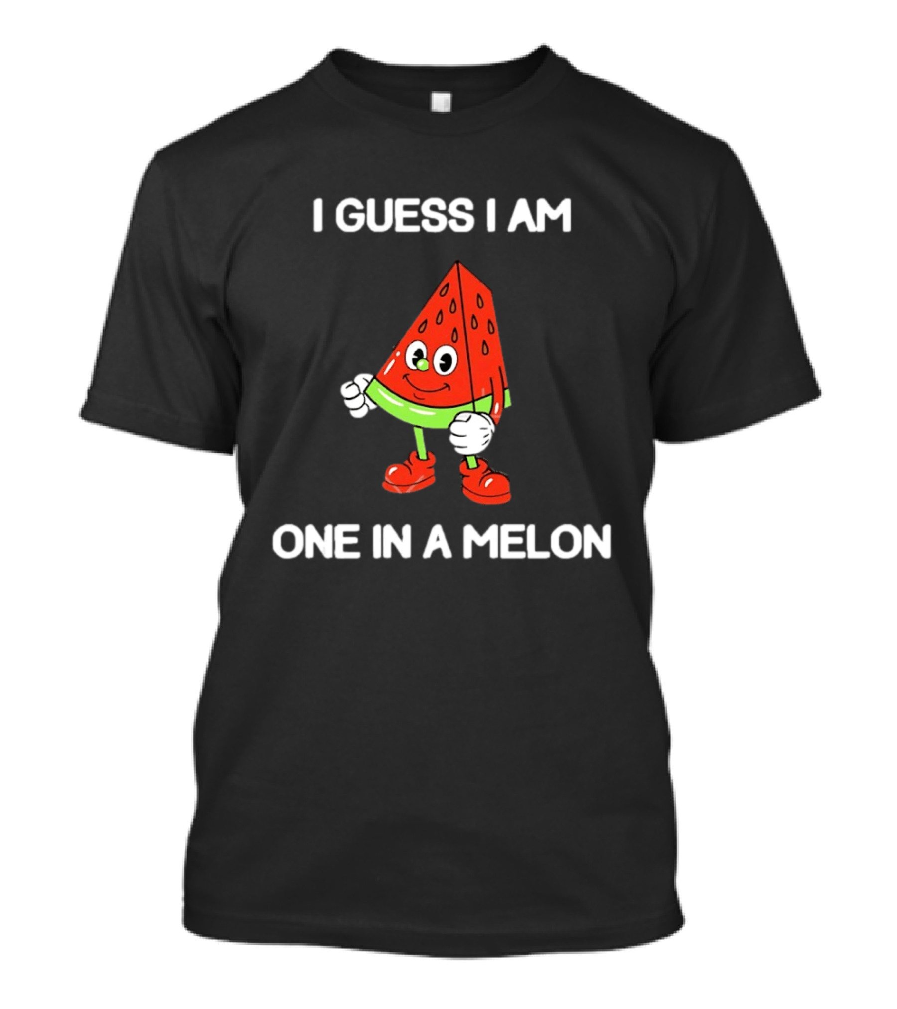 I Guess I Am One In A Melon Watermelon Cartoon T-Shirt