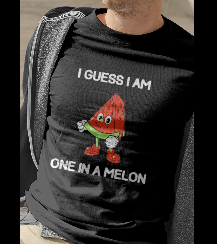 I Guess I Am One In A Melon Watermelon Cartoon T-Shirt