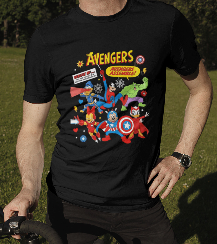 Marvel Avengers Assemble Mickey And Friends Comic Book Superheroes What If T-Shirt