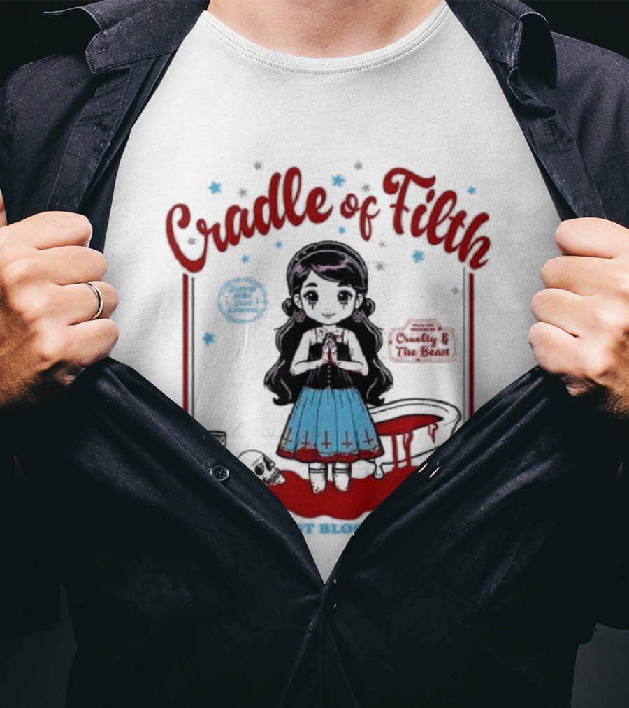 Cradle Of Filth My First Bloodbath Gothic Anime Girl And Gothic T-Shirt