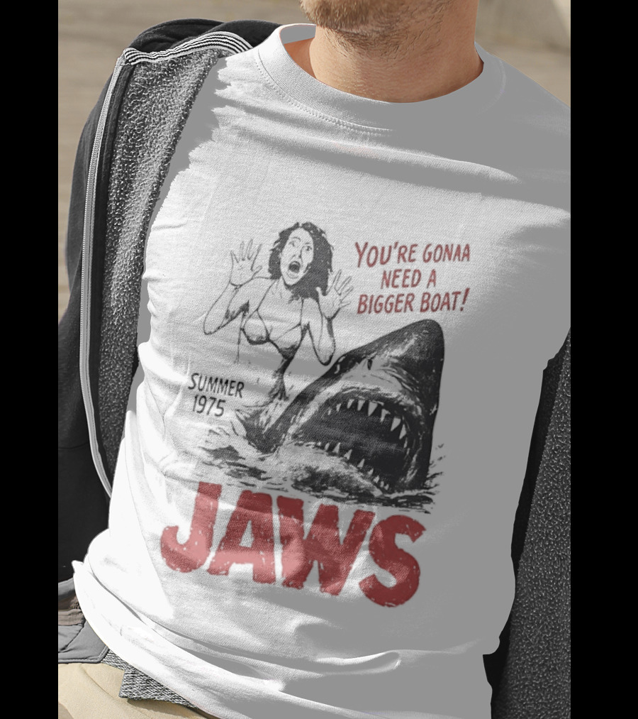 Jaws You're Gonna Need A Bigger Boat Summer 1975 Vintage Movie T-Shirt
