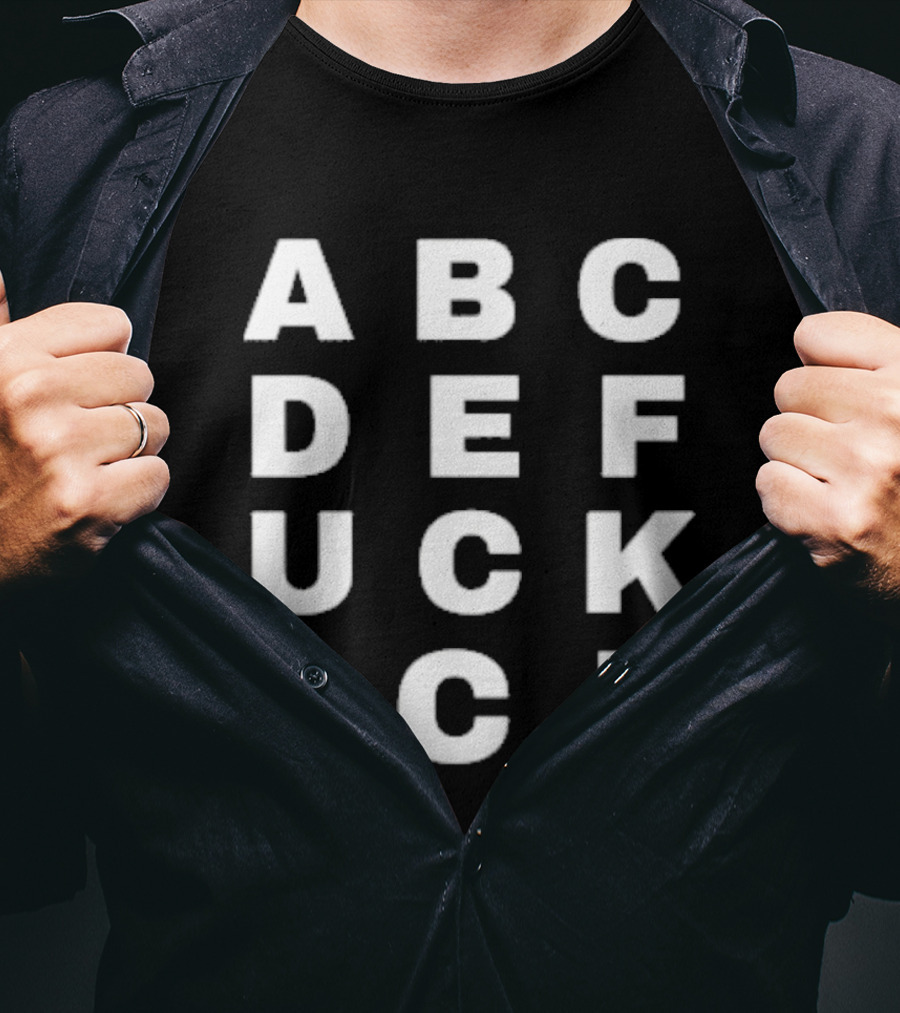 ABCDEFUCKICE Bold Lettering T-Shirt