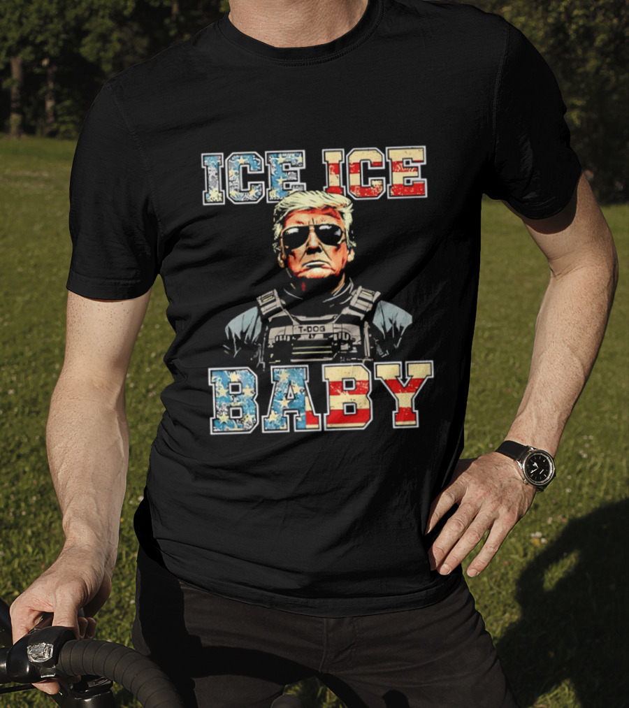 Ice Ice Baby Donald Trump America Sunglasses Vest T-Shirt