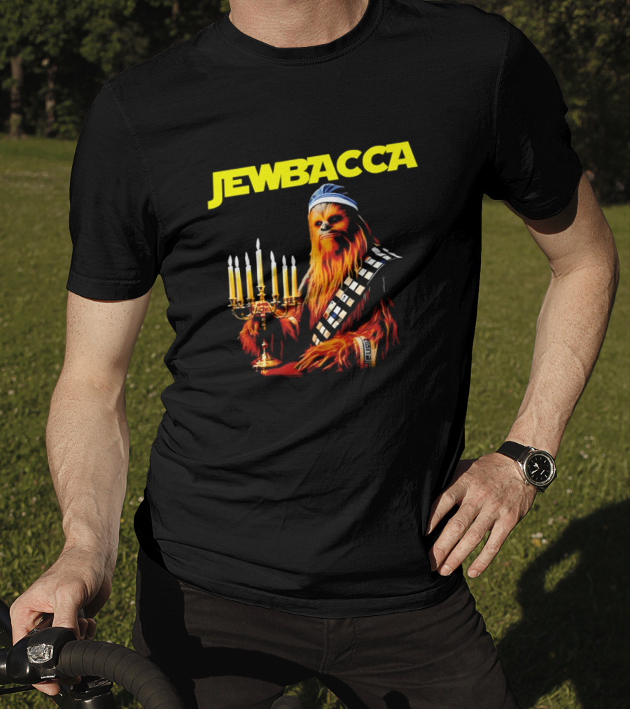 Jewbacca Chewbacca Star Wars Menorah Hanukkah T-Shirt