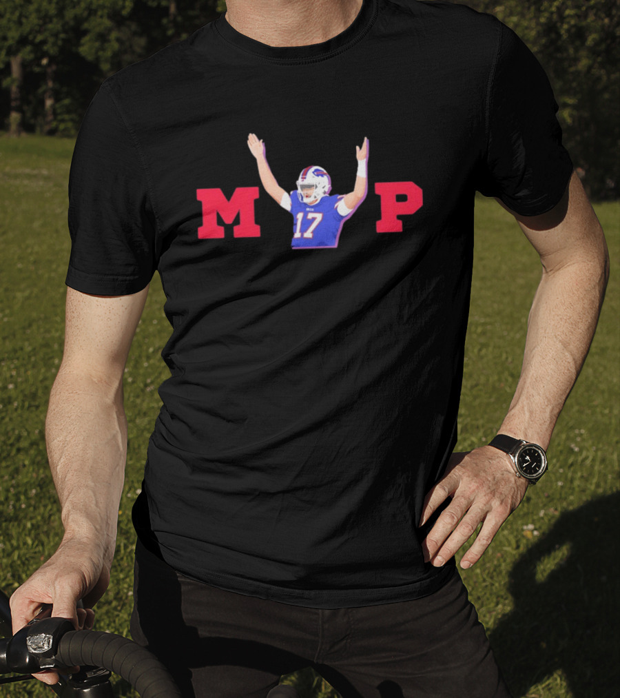 Josh Allen MVP 17 Buffalo Football Quarterback Celebration T-Shirt