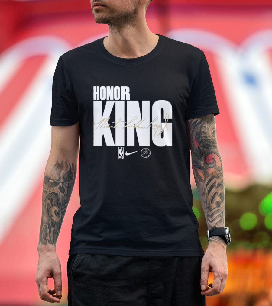 Honor King Martin Luther King Jr NBA Nike Los Angeles Lakers T-Shirt