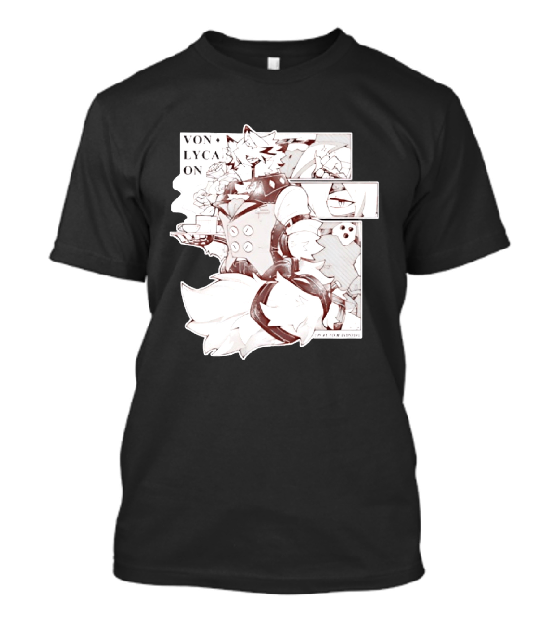 Von Lycaon Monochrome Comic Tea Time T-Shirt