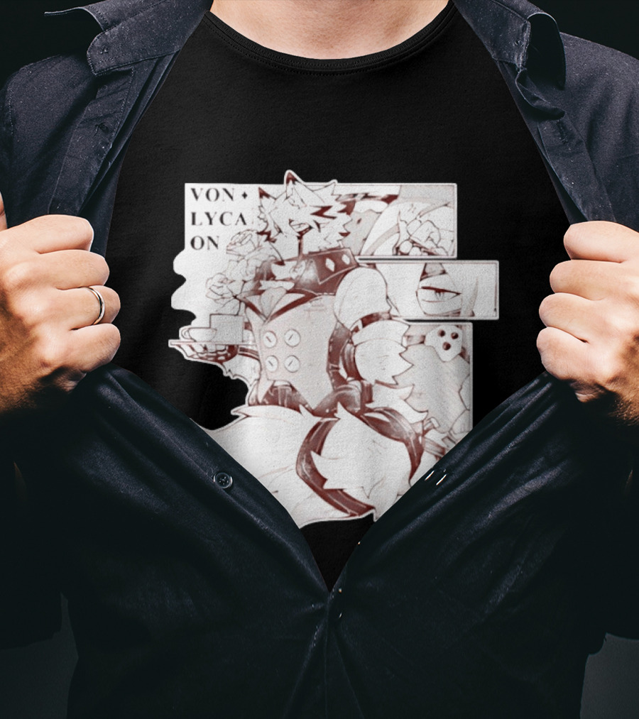 Von Lycaon Monochrome Comic Tea Time T-Shirt