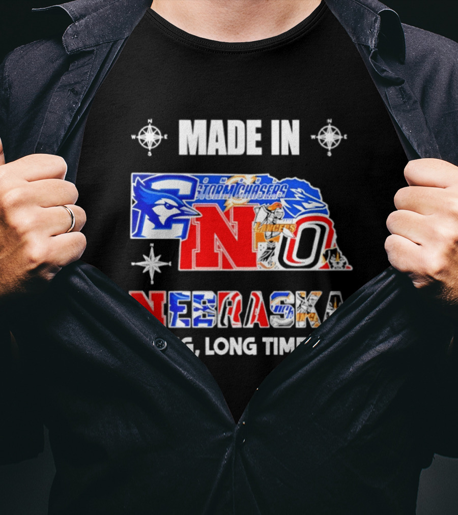 Made In Nebraska Long Time Ago College Sports State T-Shirt