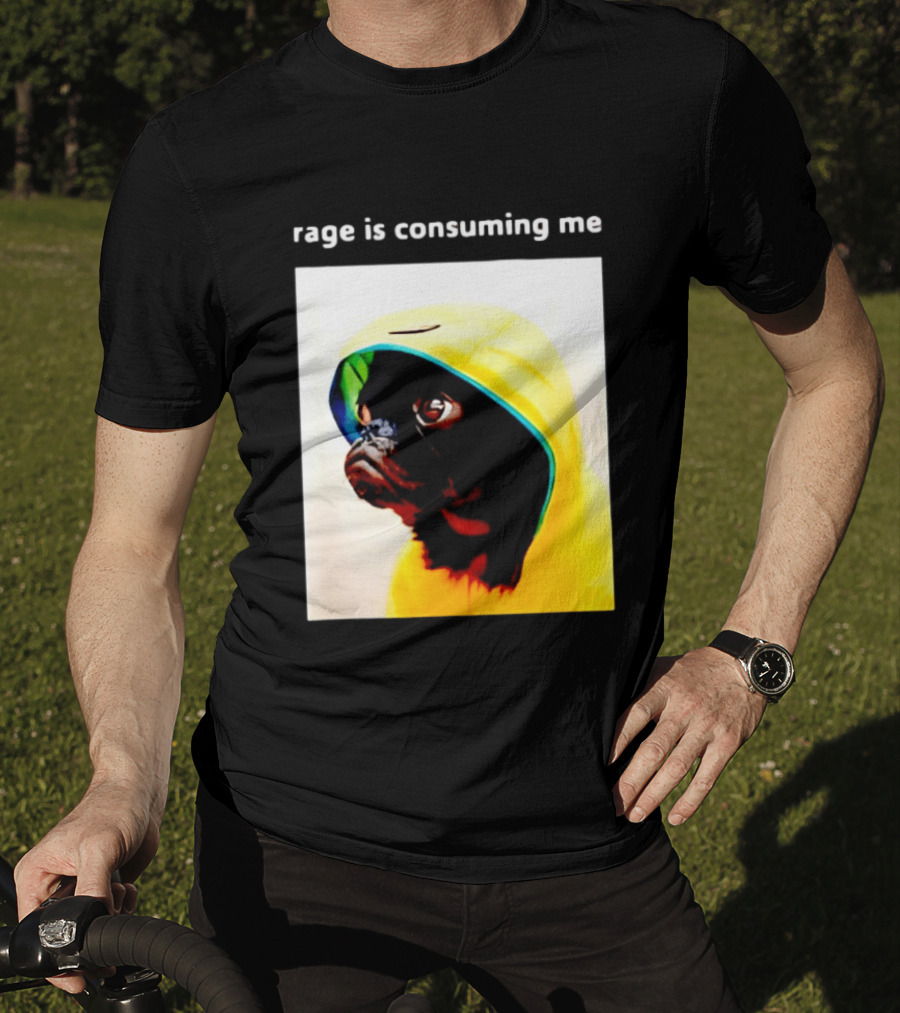 Rage Is Consuming Me Pug In Yellow T-Shirt