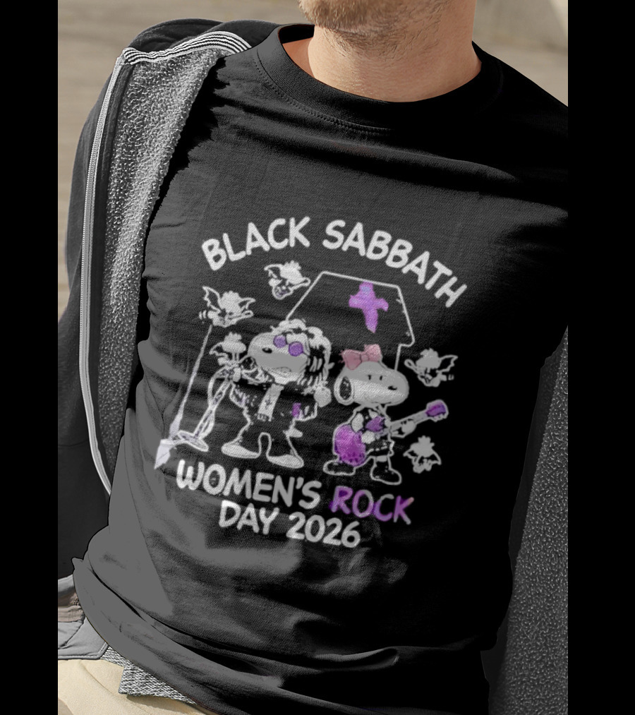 Snoopy Black Sabbath Women's Rock Day 2026 T-Shirt