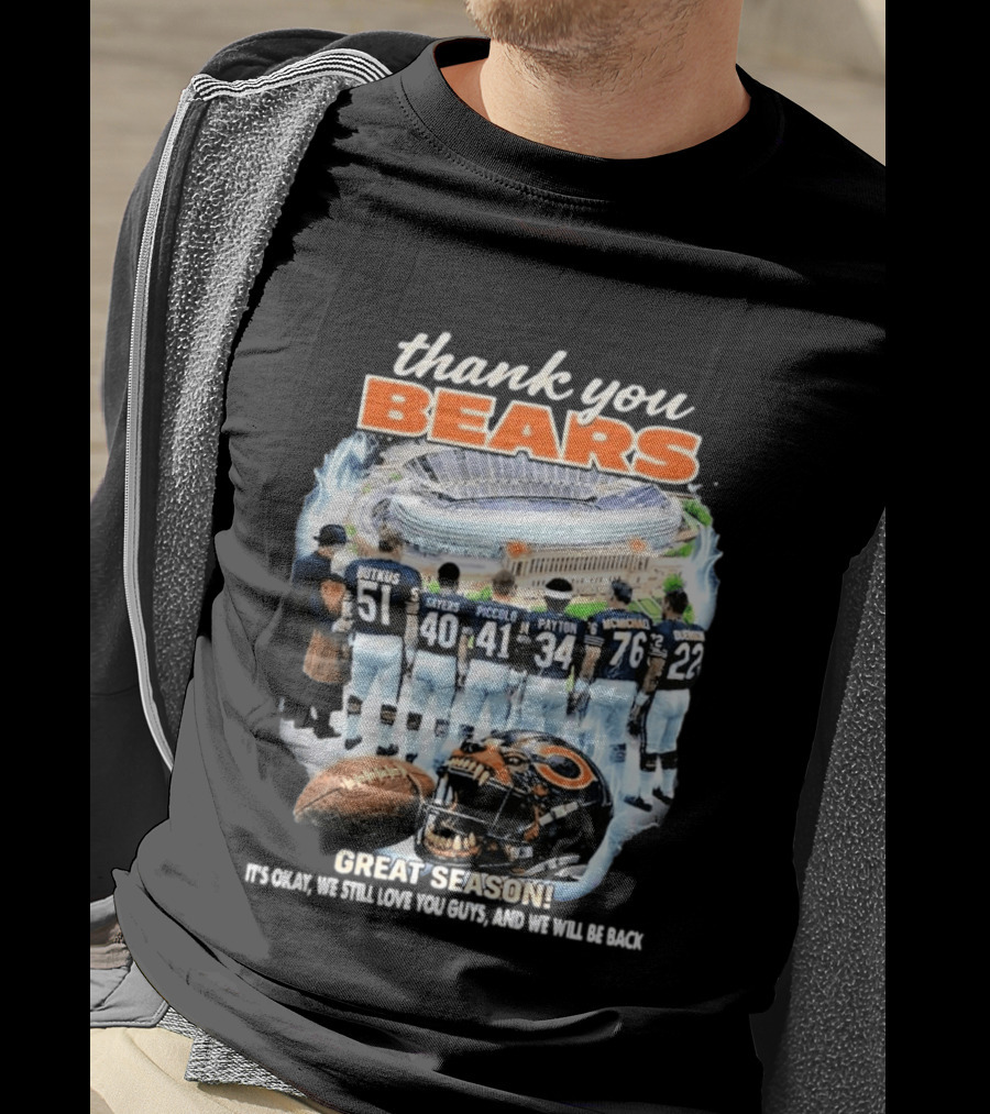 Thank You Bears Soldier Field Legends Great Season Players T-Shirt