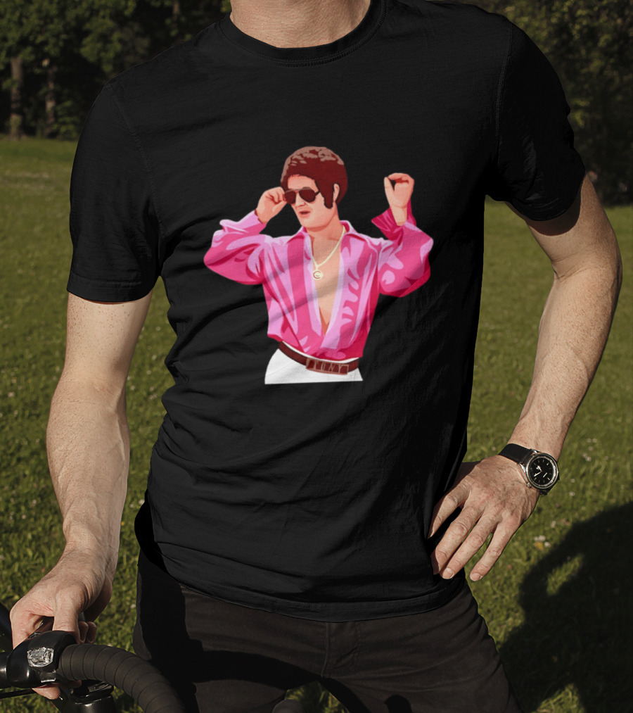 Tony Angelino Cartoon Parody Pink Sunglasses Iconic Look T-Shirt