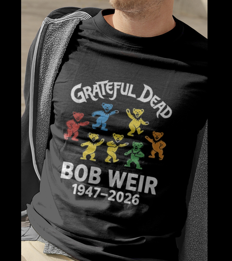 Grateful Dead Bob Weir 1947 2026 Dancing Bears T-Shirt