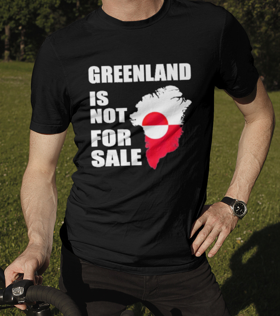 Greenland Is Not For Sale 2026 Map Red And White Flag T-Shirt