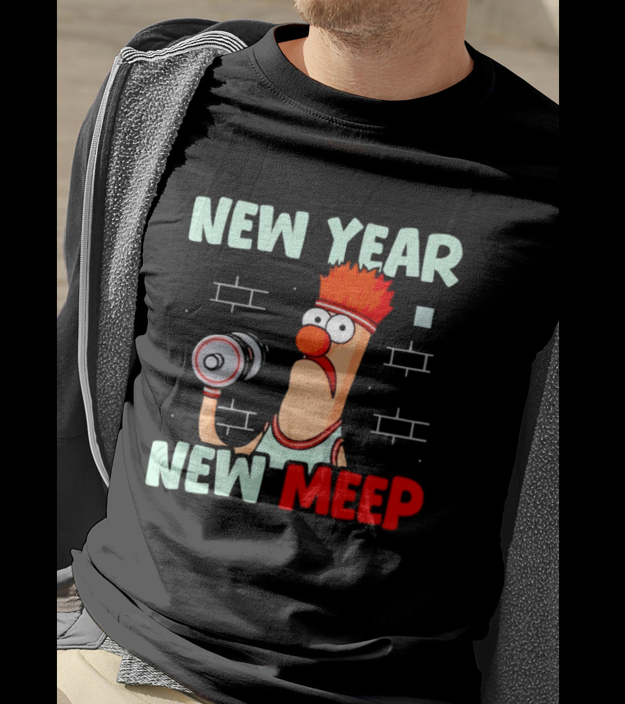 New Year New Meep Workout Motivation Cartoon T-Shirt