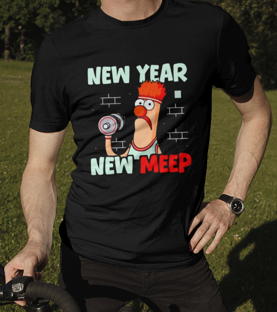 New Year New Meep Workout Motivation Cartoon T-Shirt