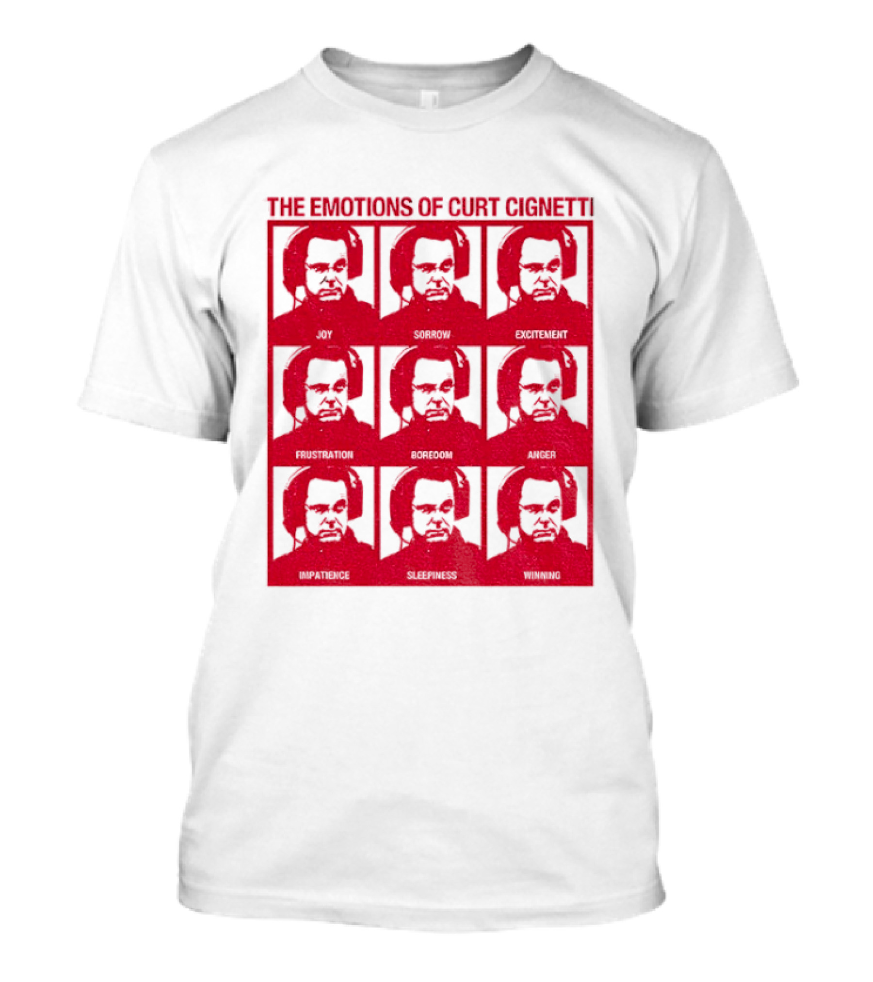 Curt Cignetti The Emotions Of Coach IU Football Excitement Boredom T-Shirt