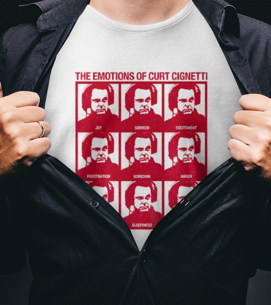 Curt Cignetti The Emotions Of Coach IU Football Excitement Boredom T-Shirt