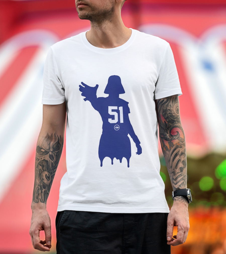 Darth Vader Silhouette Abdul Carter 51 New York Giants Football T-Shirt