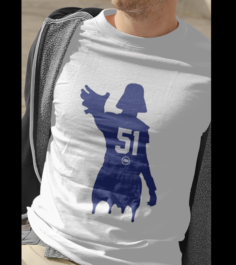 Darth Vader Silhouette Abdul Carter 51 New York Giants Football T-Shirt
