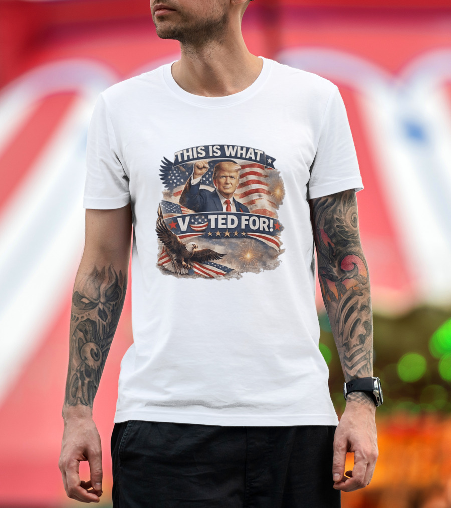 This Is What I Voted For Trump Eagle American Flag T-Shirt