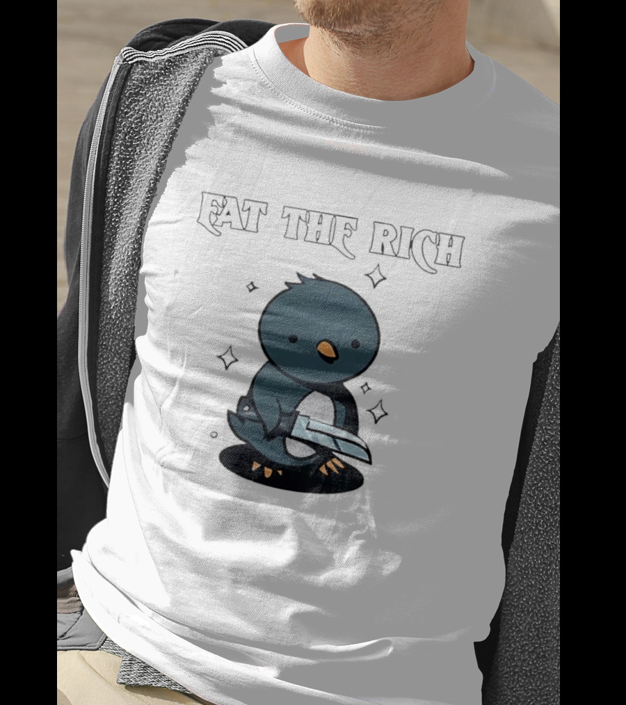 Eat The Rich Bird Meme Knife T-Shirt