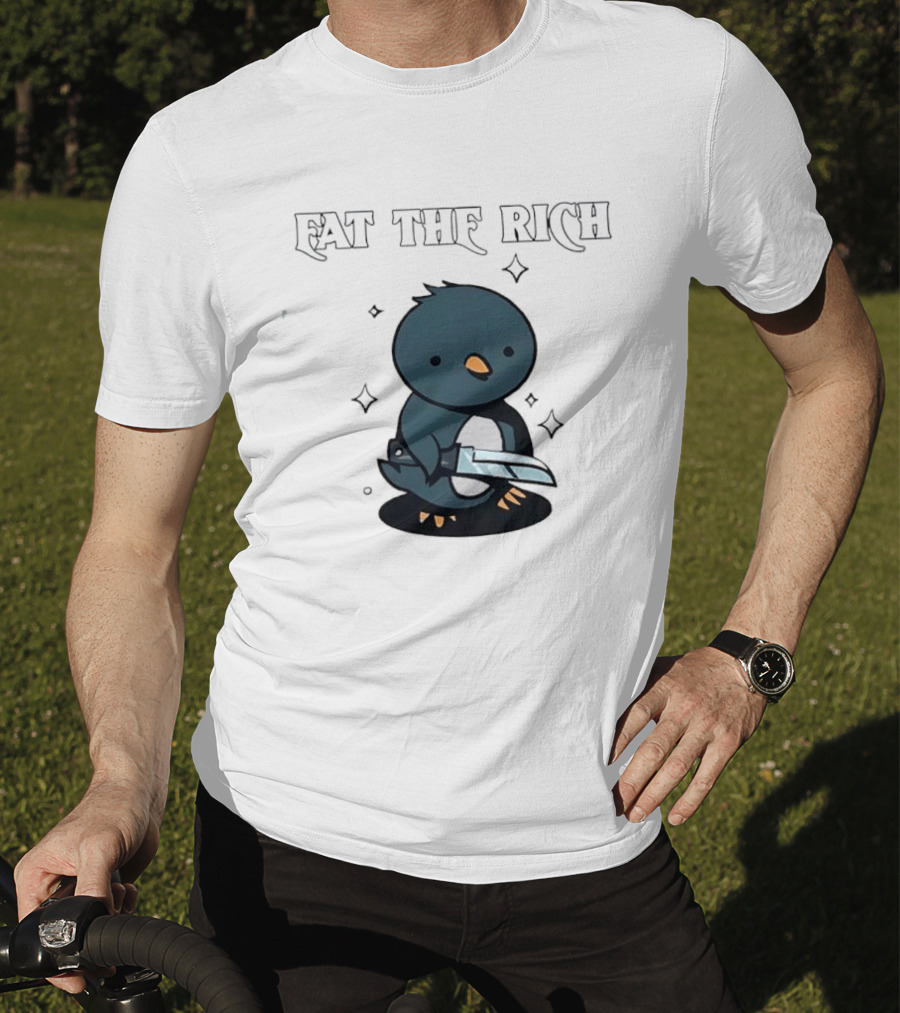 Eat The Rich Bird Meme Knife T-Shirt