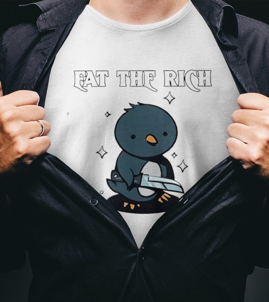 Eat The Rich Bird Meme Knife T-Shirt