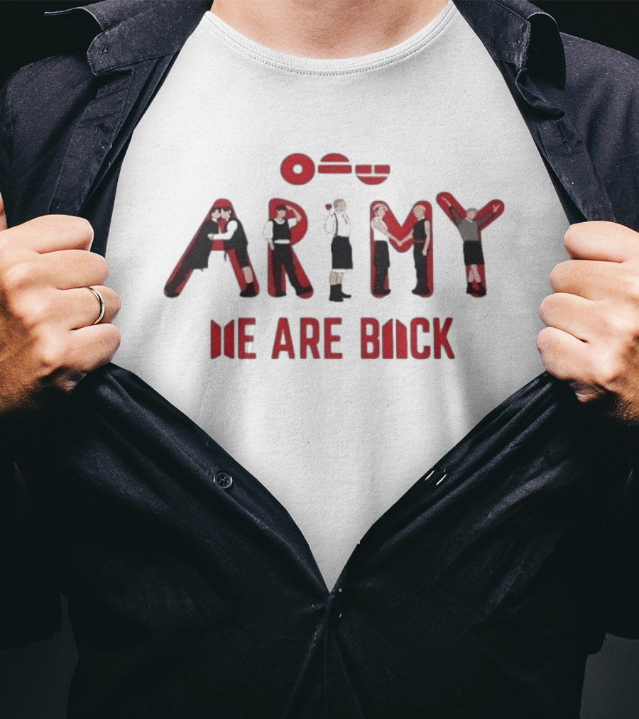 Army We Are Back Red Lettering T-Shirt