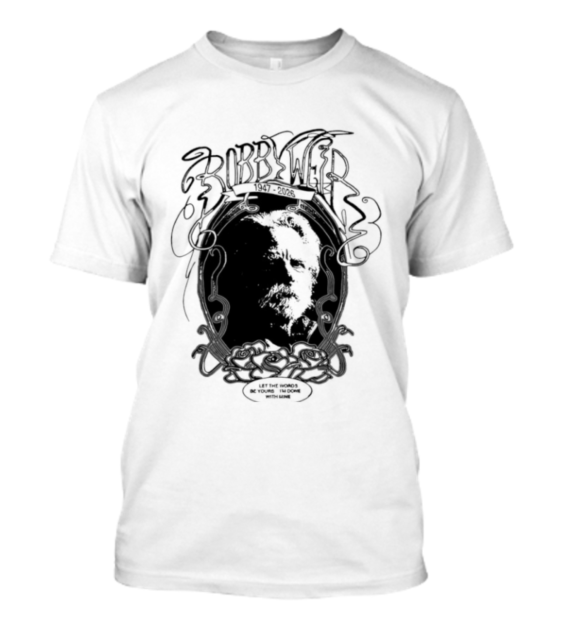 Bobby Weir Variant Psychedelic Face Black T-Shirt
