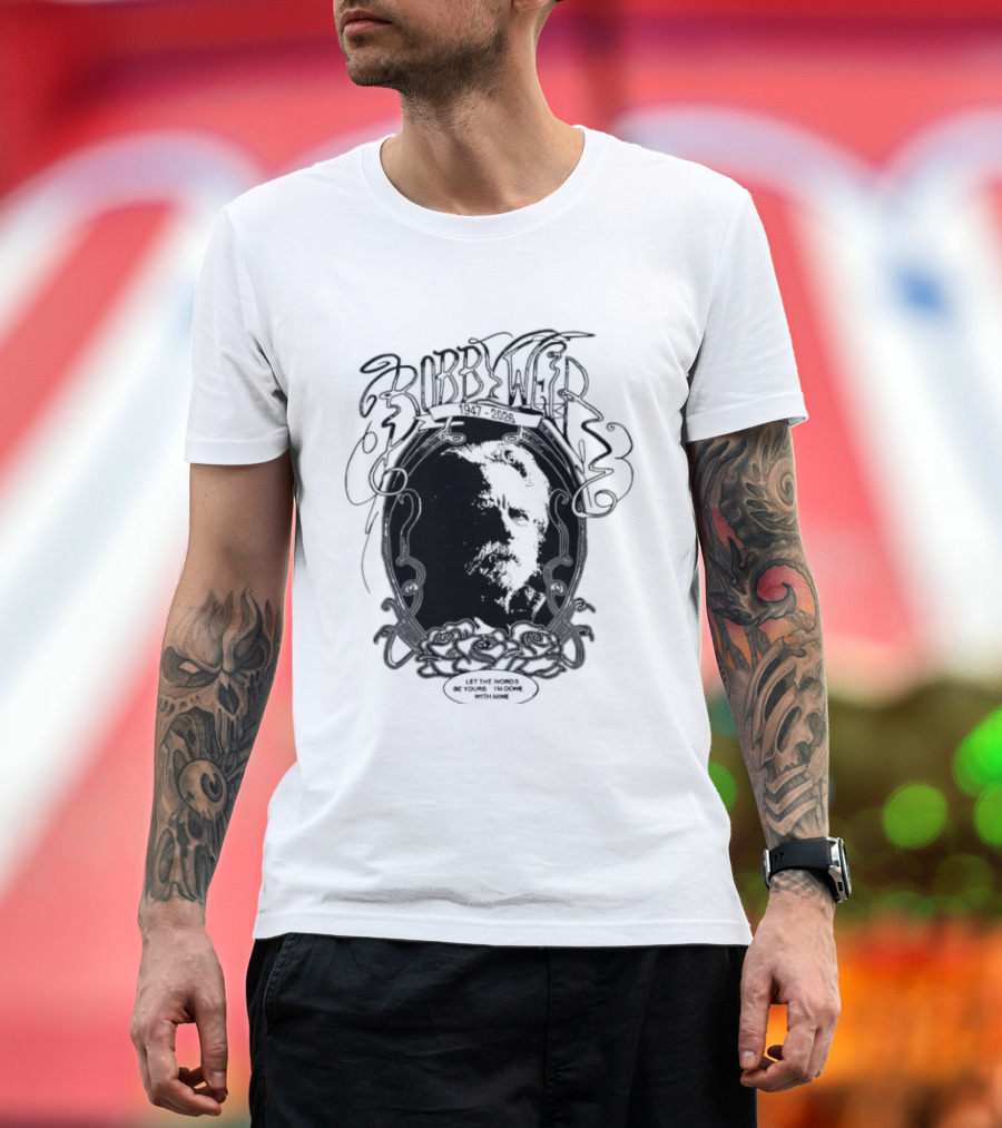 Bobby Weir Variant Psychedelic Face Black T-Shirt