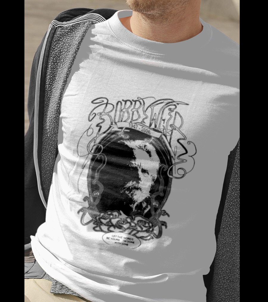 Bobby Weir Variant Psychedelic Face Black T-Shirt