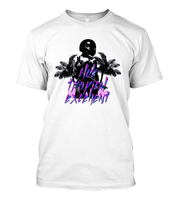 Club Tropical Excellent Palms And Helmet Fusion Retro Aesthetic T-Shirt