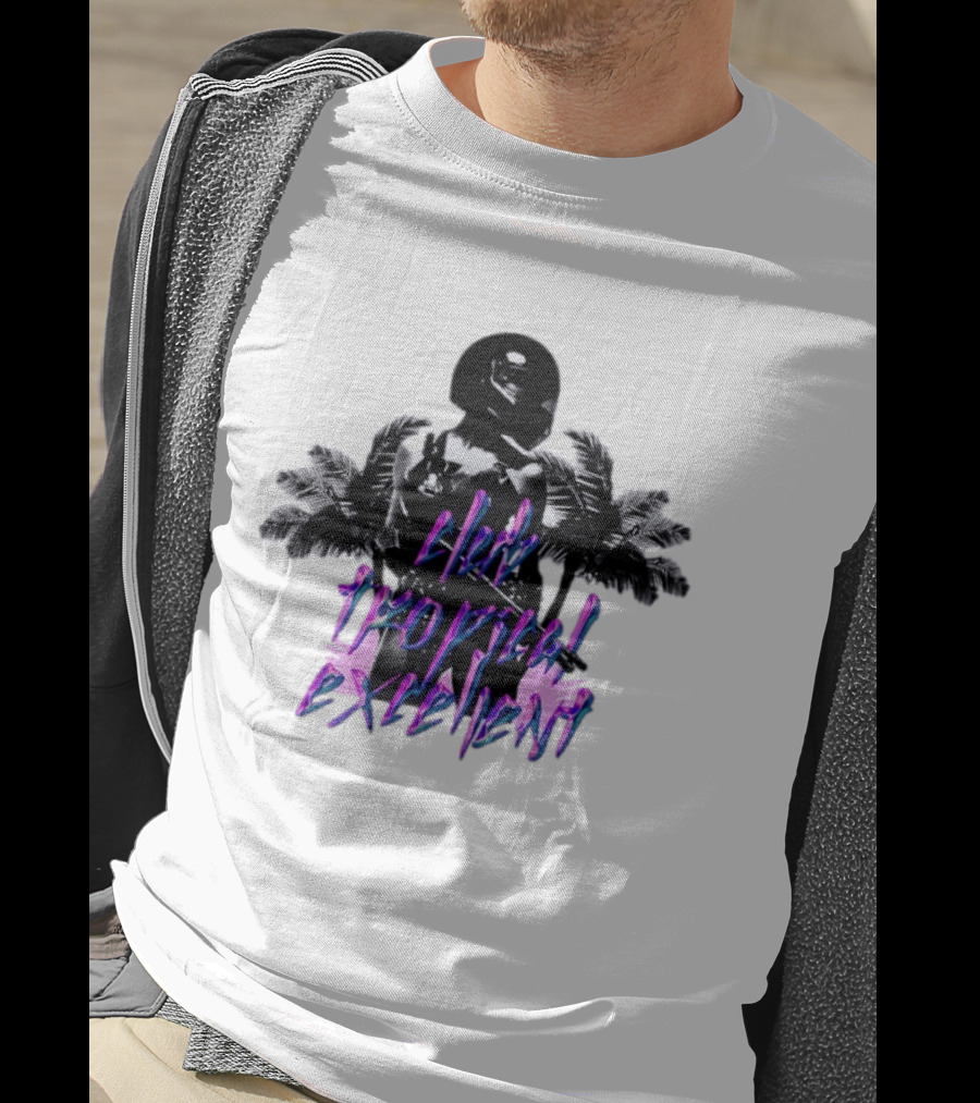 Club Tropical Excellent Palms And Helmet Fusion Retro Aesthetic T-Shirt