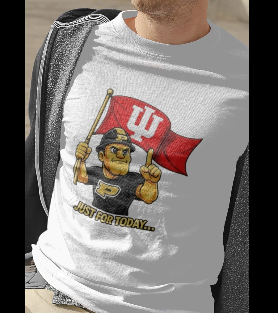 Purdue Pete Just For Today Indiana Hoosier Flag T-Shirt