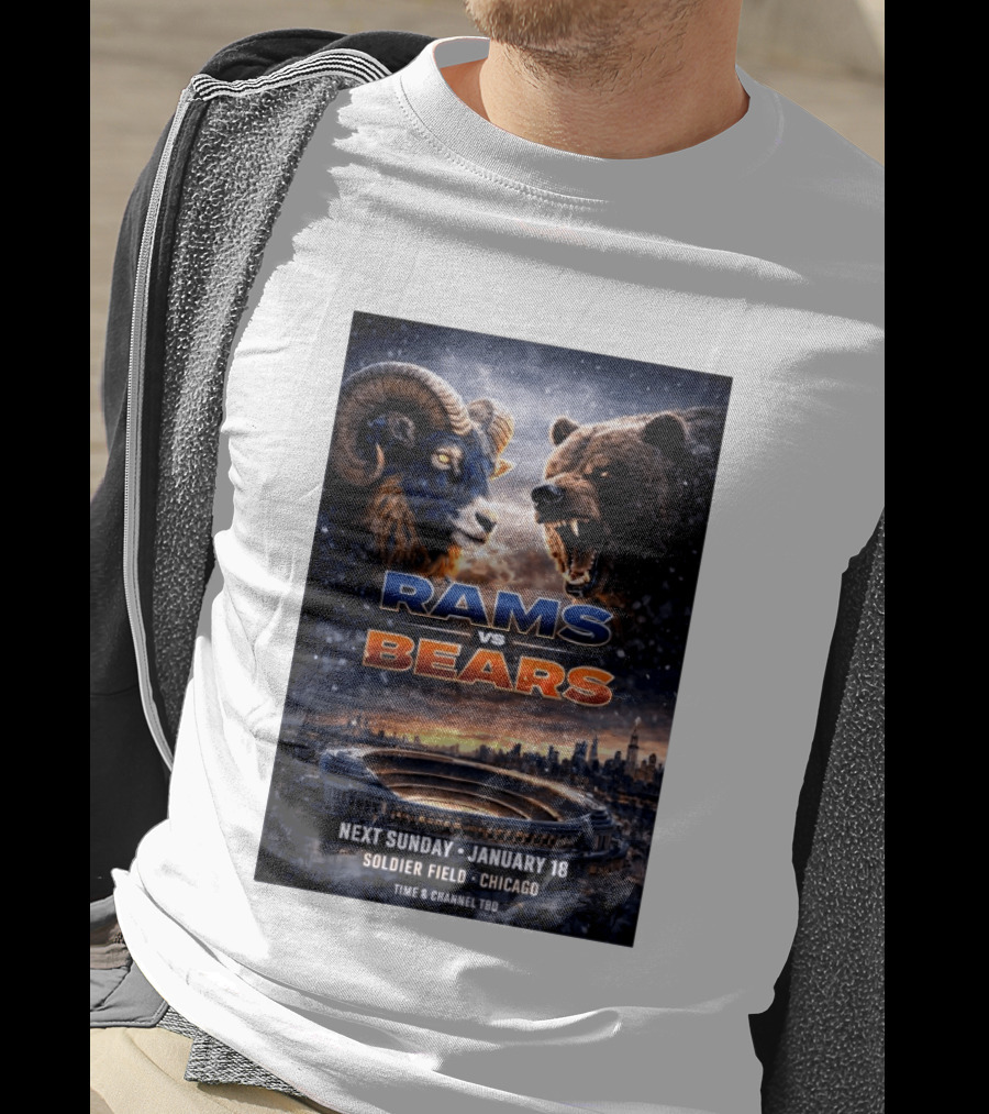 Rams Vs Bears Soldier Field Chicago January 18 2026 T-Shirt