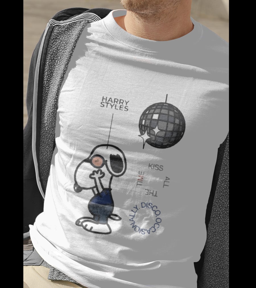 Snoopy Harry Styles Kiss All The Time Disco Occasionally T-Shirt