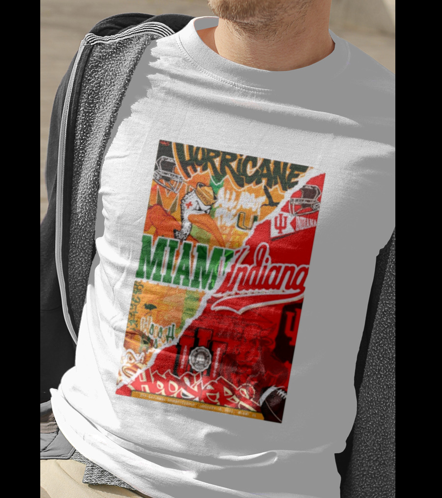 Miami Hurricanes Vs Indiana Hoosiers CFP National Championship January 19 2026 Wynwood Walls T-Shirt