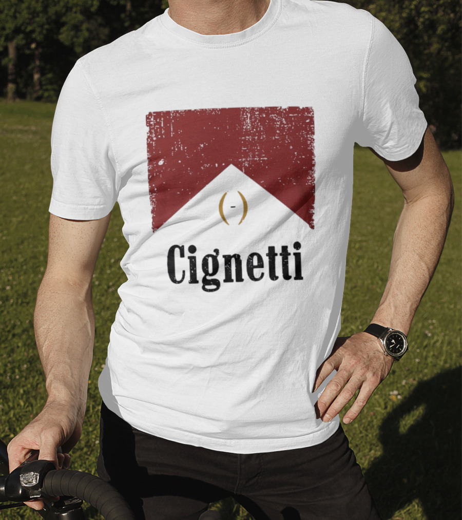 Cignetti Indiana Hoosiers Vintage Red Banner T-Shirt