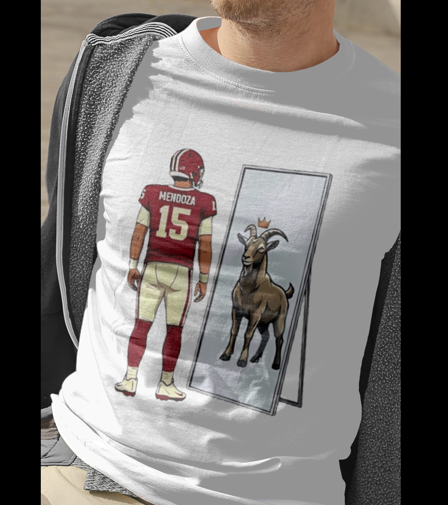 Fernando Mendoza Mirror 15 GOAT Indiana Hoosiers Football T-Shirt